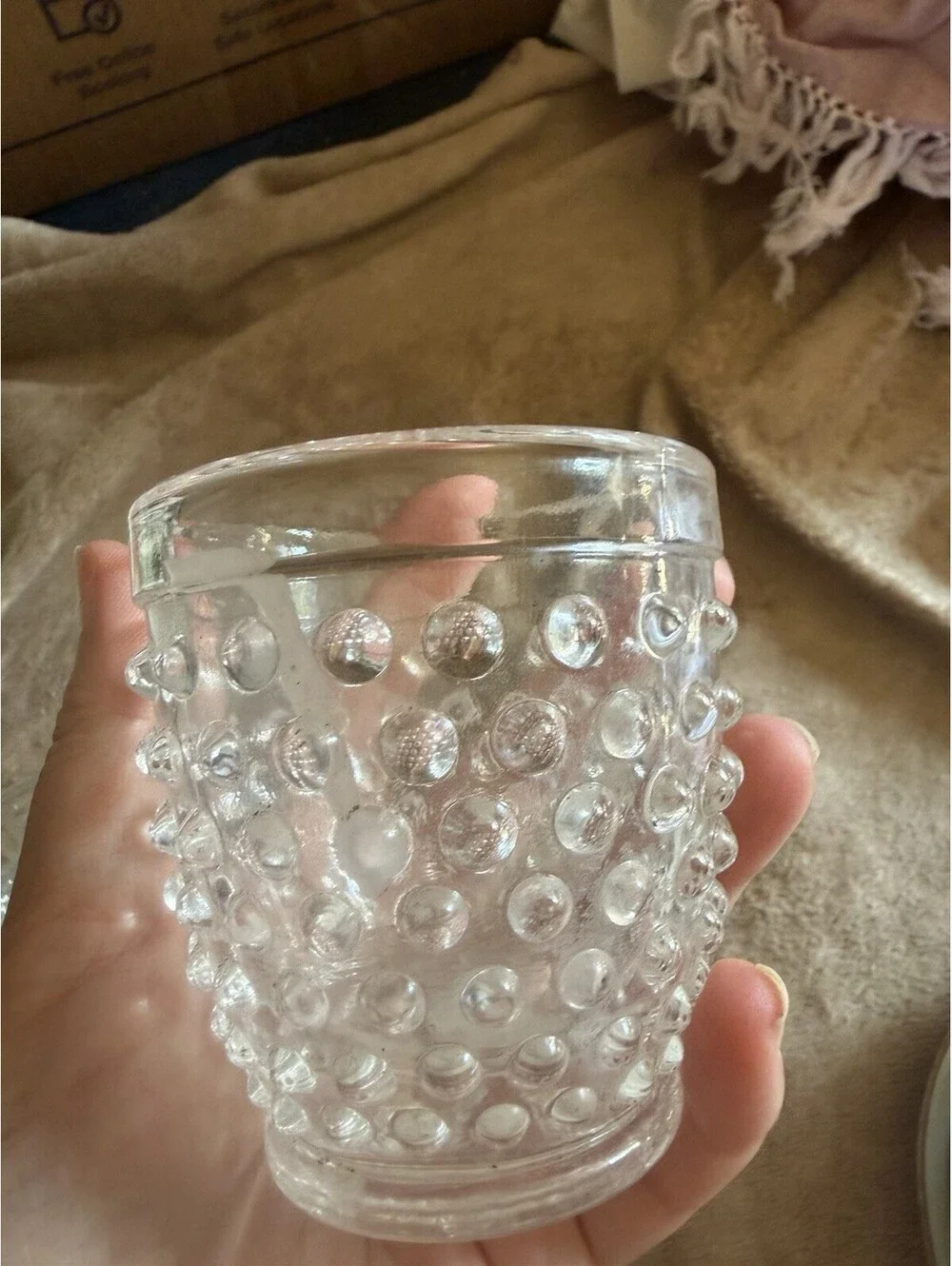 Vintage Moonstone Opalescent Hobnail Sugar Anchor Hocking 1941-1946 USA